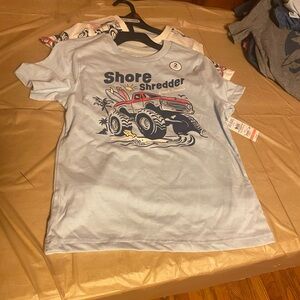 Garanimals Blue Short Sleeve Tee with Race Car Graphic- 2 pack